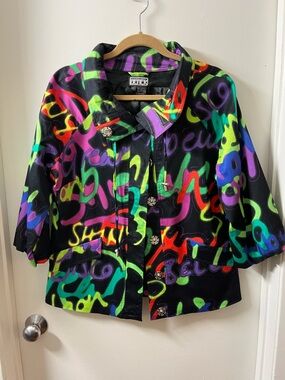 Berek² Graffiti Print Jacket Streetwear Art Size L